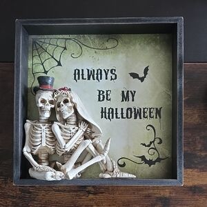 Halloween Skeleton Shadow Box Decor